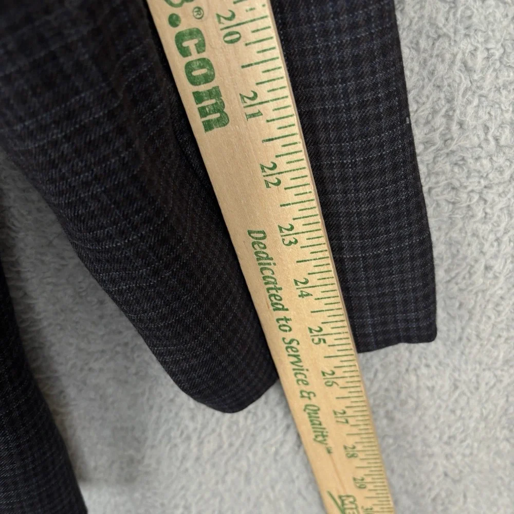 Pronto Uomo Blazer Mens 54R Navy‎ Plaid Check 100% Wool Sport Coat Jacket